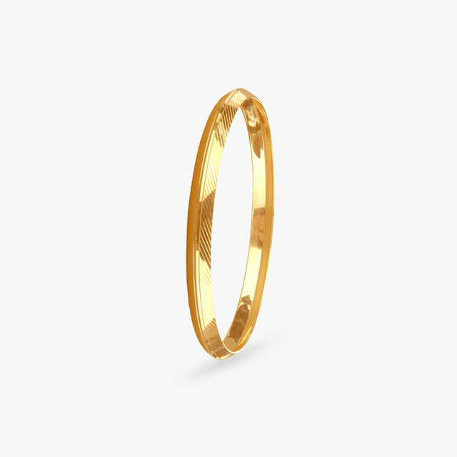 Bold Edge Gold Bangle for Men 2