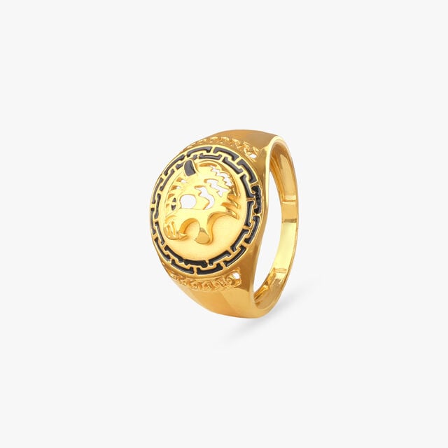 Regal Lion Gold Ring for Men