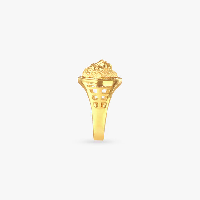 Majestic Roar Gold Ring for Men