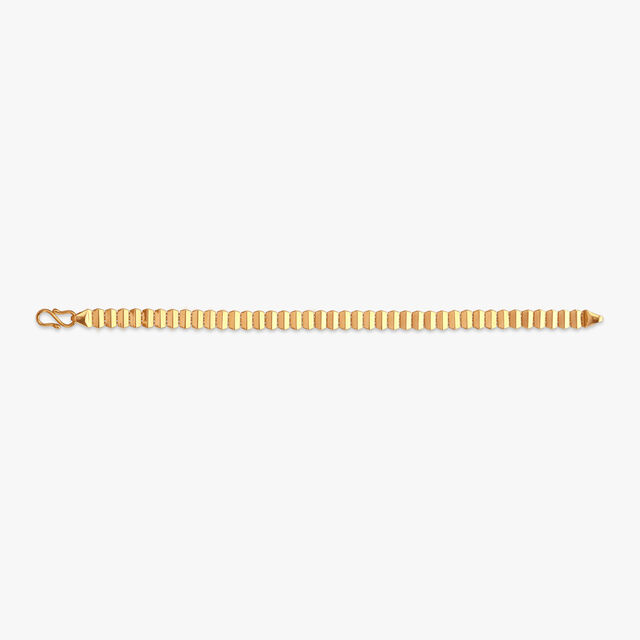 Stacked Curve Gold Bracelet for Men