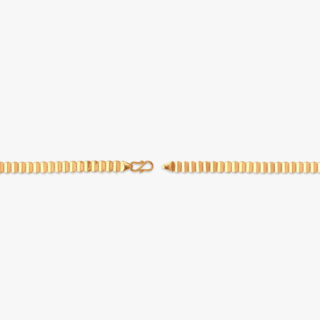 Stacked Curve Gold Bracelet for Men