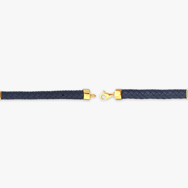 Tanishq A Braided Gold-Motif Men's 22KT Men's Bracelet 4