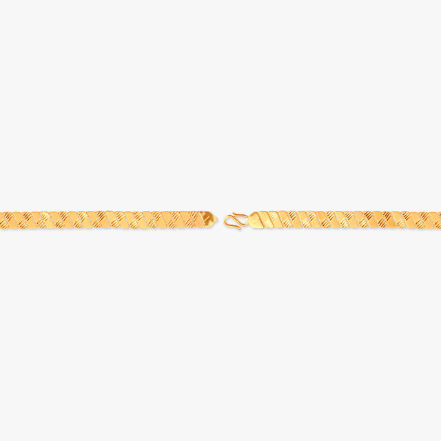 Slant Grid Gold Bracelet for Men 3