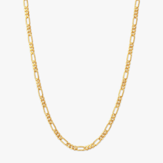 Alternating Oval Curb Gold Chain