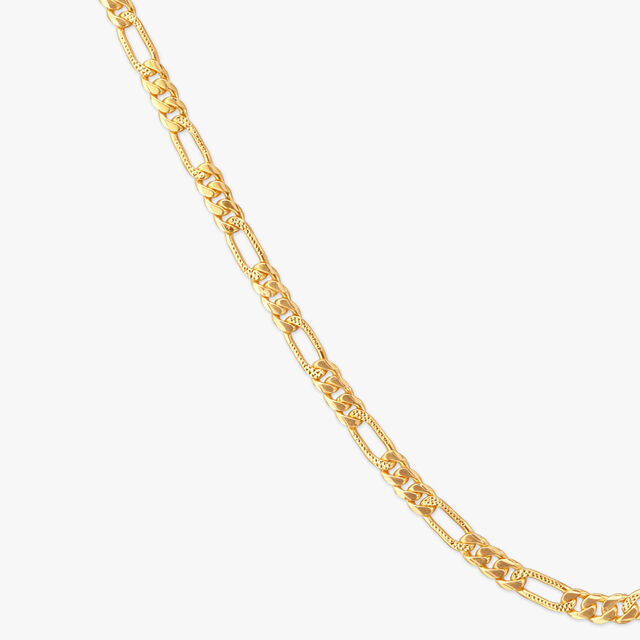 Alternating Oval Curb Gold Chain