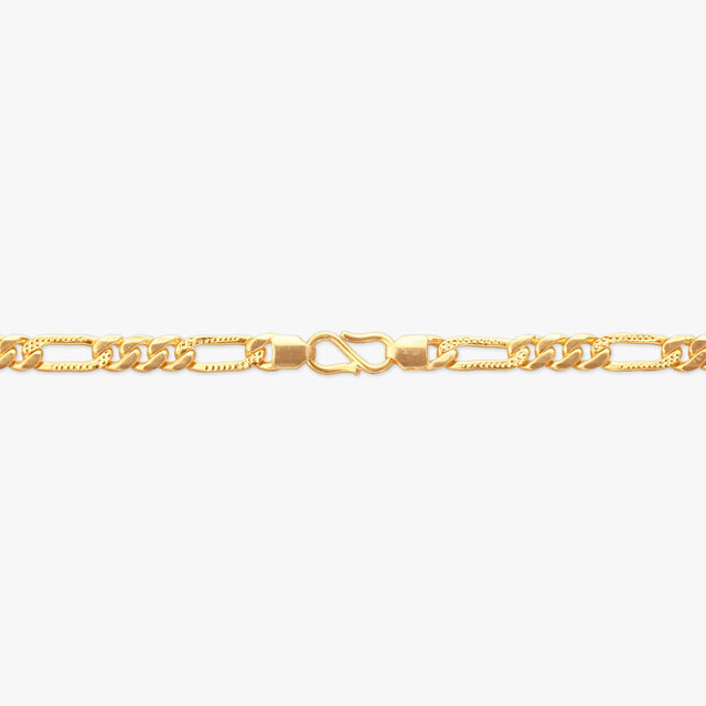 Alternating Oval Curb Gold Chain