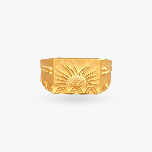 Solar Forge Gold Ring for Men