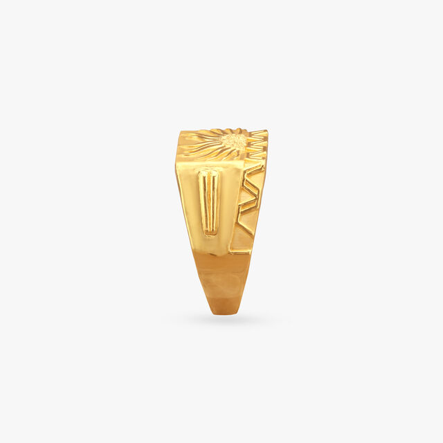 Solar Forge Gold Ring for Men