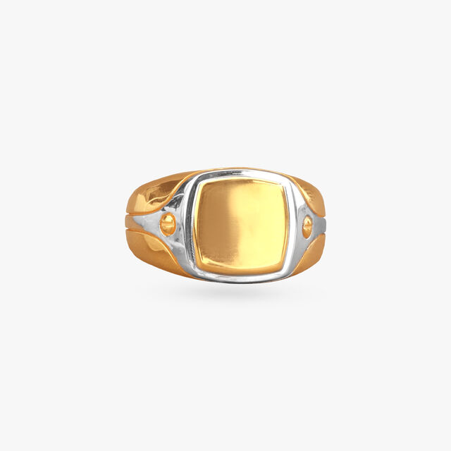 Classic Shield Gold Ring for Men 2