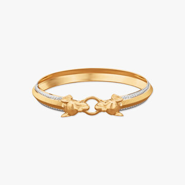 Heritage Elephant Gold Kada for Men