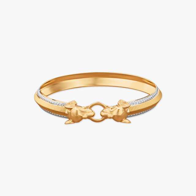 Heritage Elephant Gold Kada for Men 