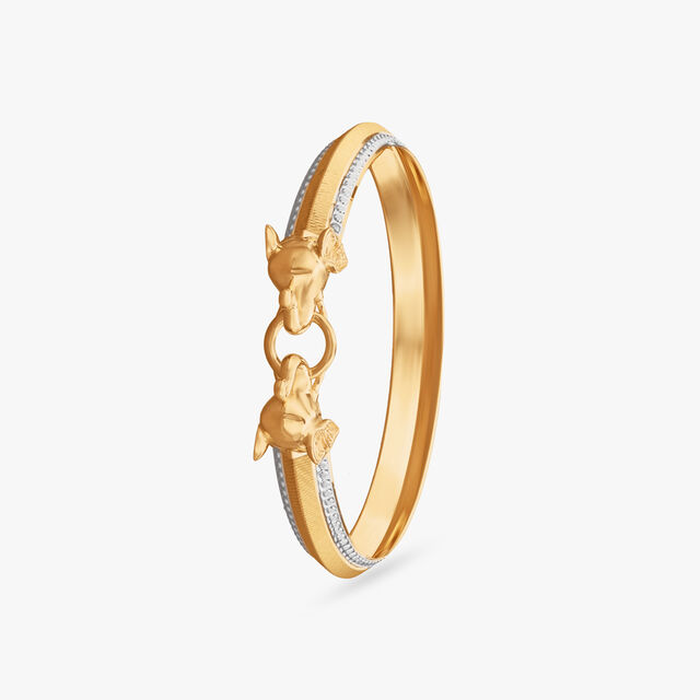Heritage Elephant Gold Kada for Men 2