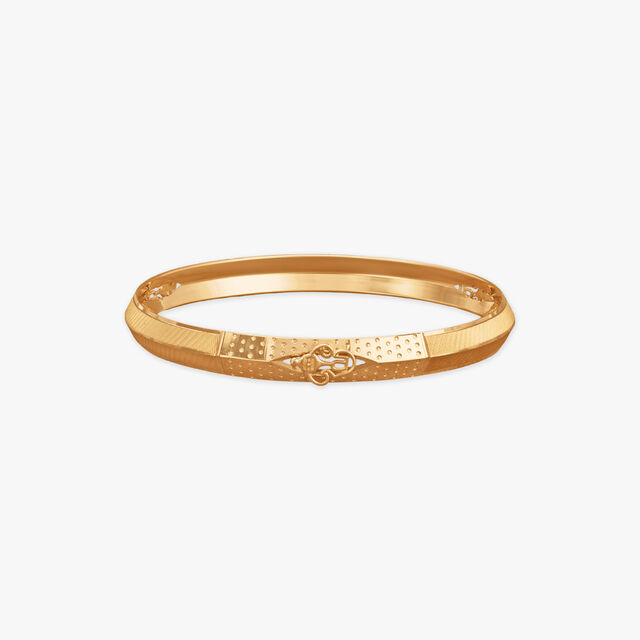 Divine Aura Gold Kada for Men 