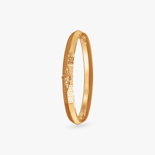 Divine Aura Gold Kada for Men 2