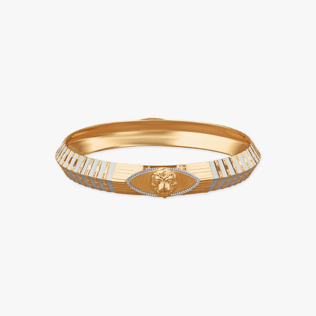 Regal Chevron Gold Kada for Men 