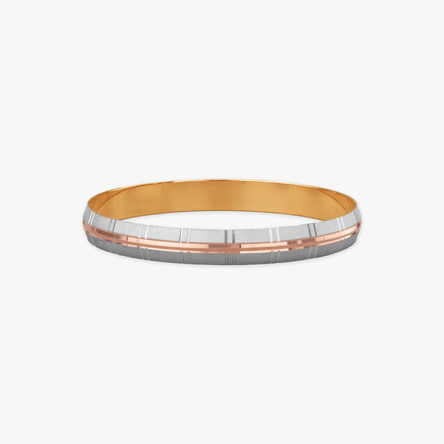 Modern Matrix Gold Kada for Men 