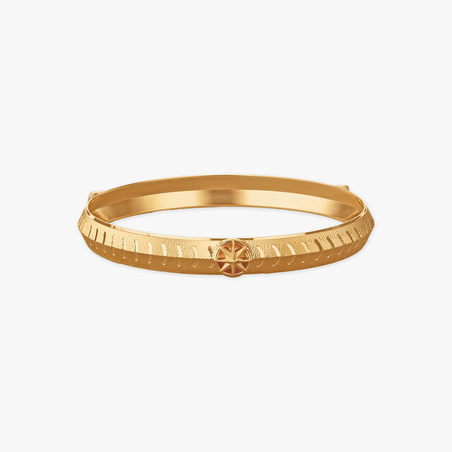 Stellar Compass Gold Kada for Men 