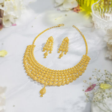 Queenly Filigree Work Necklace Set