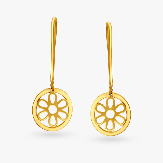 Contemporary Floral Hoop Earrings for Kids