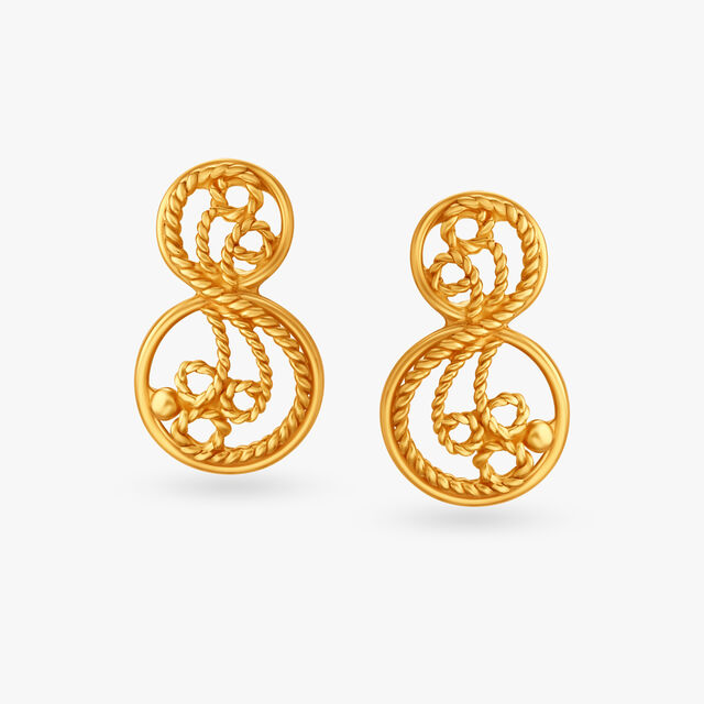 Twirling Filigree Stud Earrings for Kids