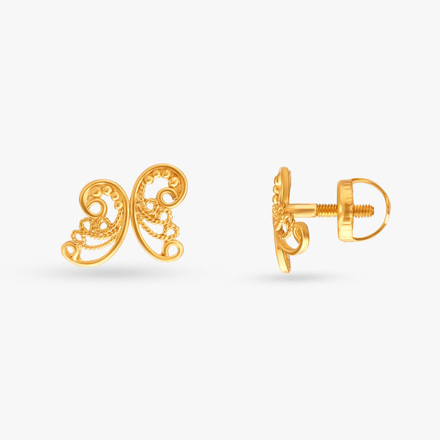 Fluttering Wings Stud Earrings,,hi-res