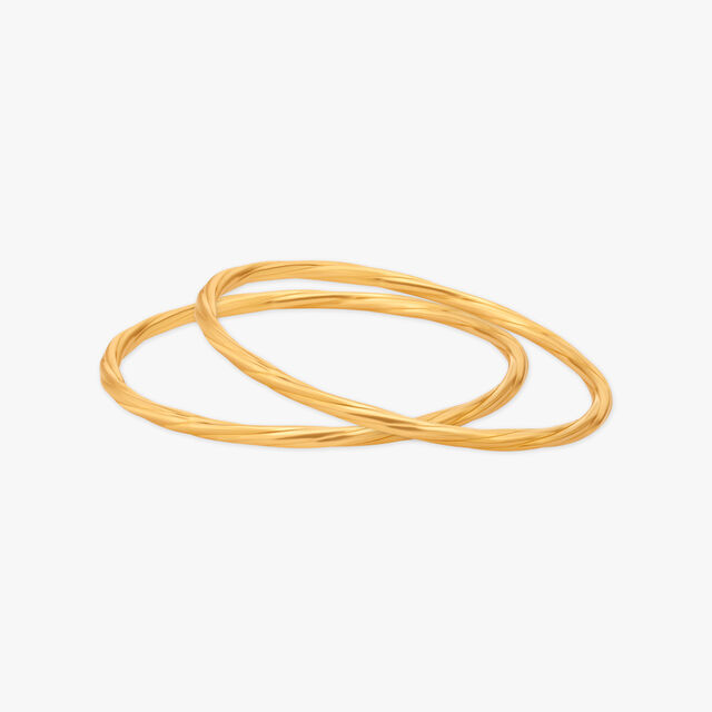 Twisted Gold Bangle 