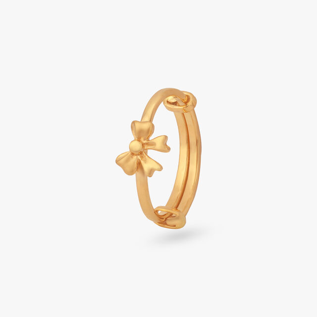 Bow Bloom Gold Ring for Kids
