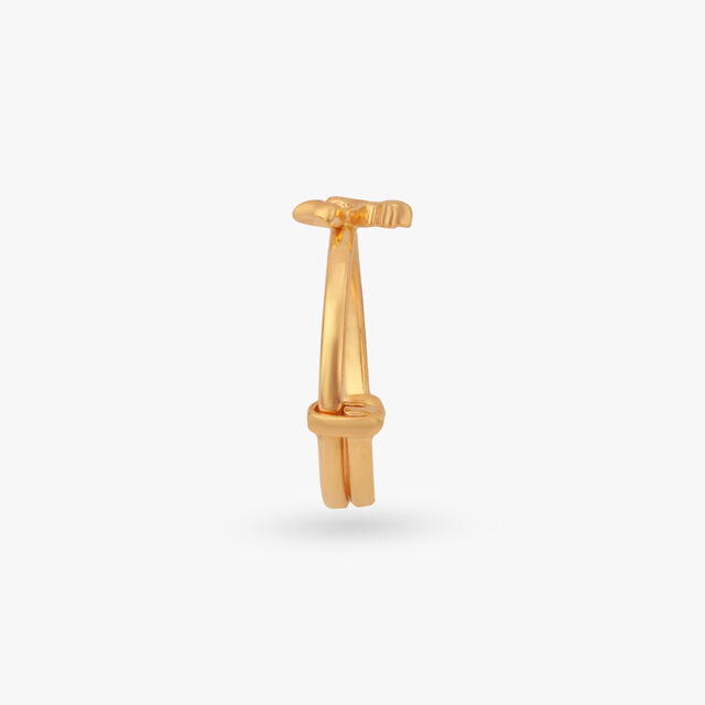 Bow Bloom Gold Ring for Kids