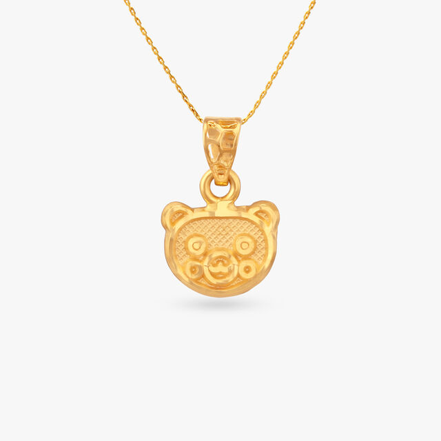 Panda Buddy Gold Pendant for Kids 
