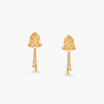Little Jingle Gold Drop Earrings for Kids