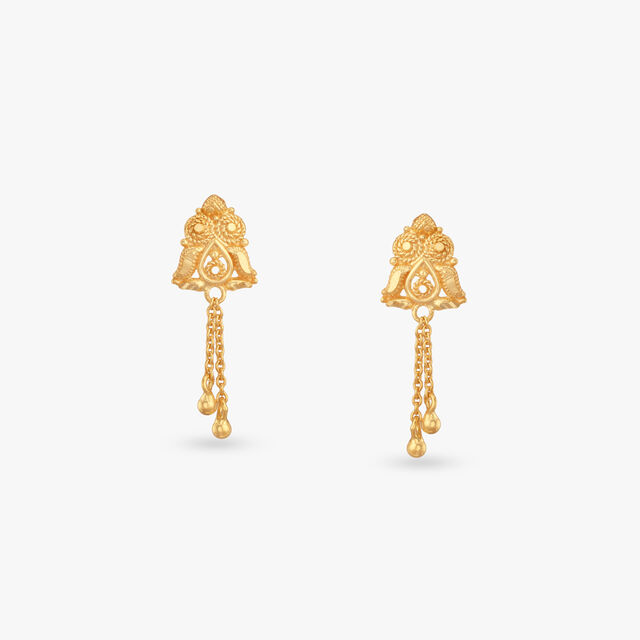 Little Jingle Gold Drop Earrings for Kids 