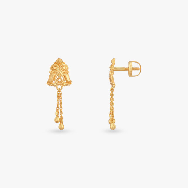 Little Jingle Gold Drop Earrings for Kids 2