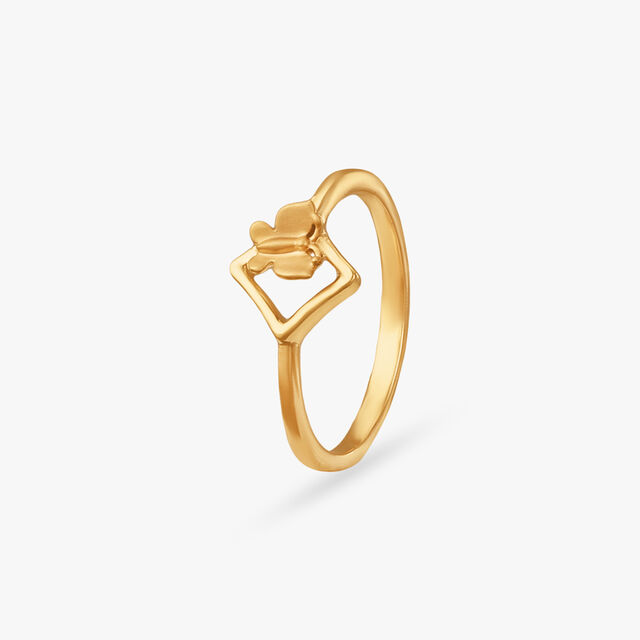 Little Butterfly Frame Gold Ring