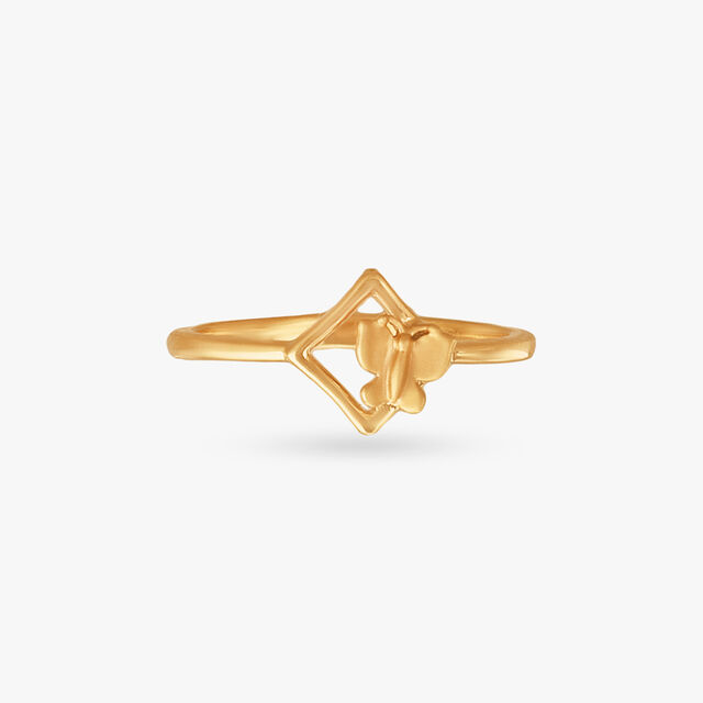 Little Butterfly Frame Gold Ring