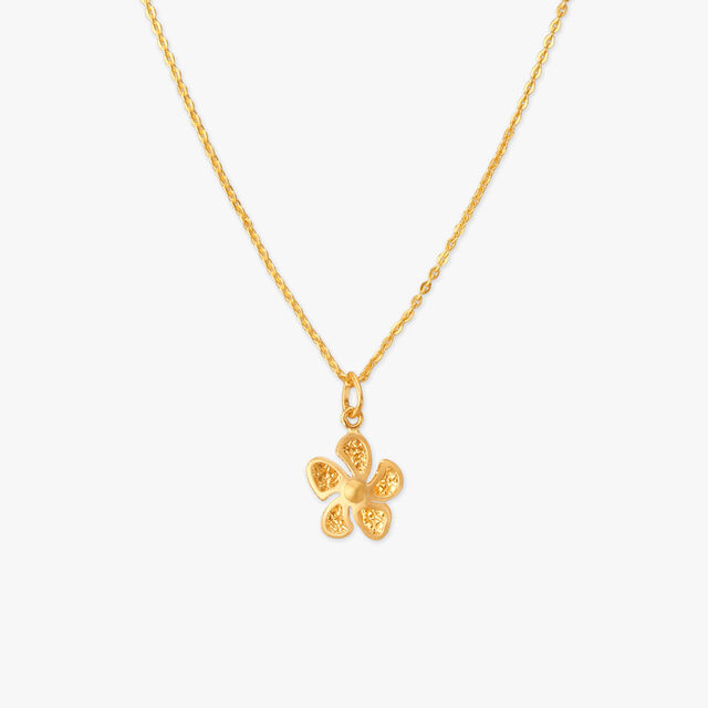 Daisy Drape Gold Pendant with Chain for Kids