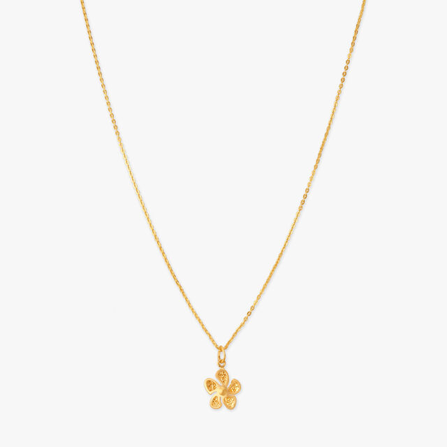 Daisy Drape Gold Pendant with Chain for Kids