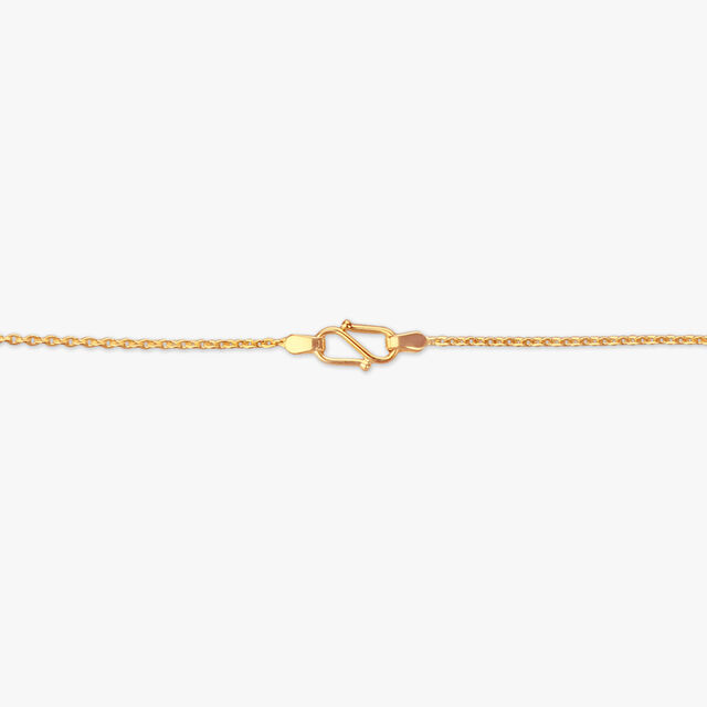 Heart Bloom Gold Pendant with Chain for Kids