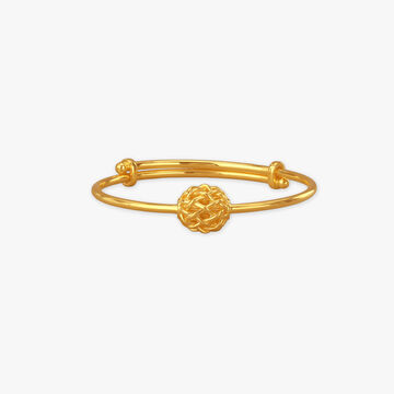 Braided Bliss Gold Bangle for Kids