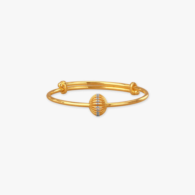 Twinkle Orb Gold Bangle for Kids 