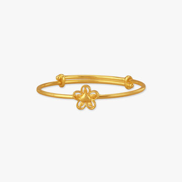 Tiny Bloom Gold Bangle for Kids