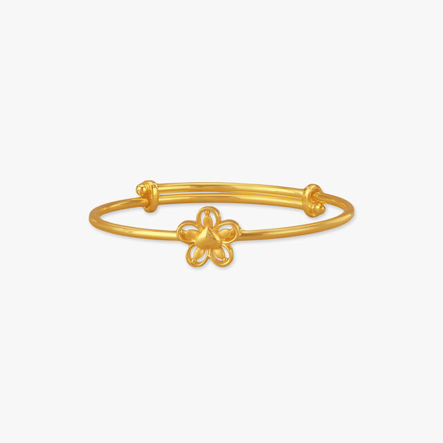 Tiny Bloom Gold Bangle for Kids 