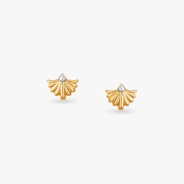 Little Breeze Gold Stud Earrings for Kids