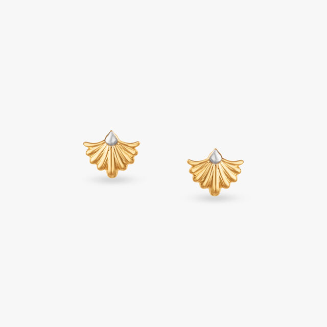 Little Breeze Gold Stud Earrings for Kids 