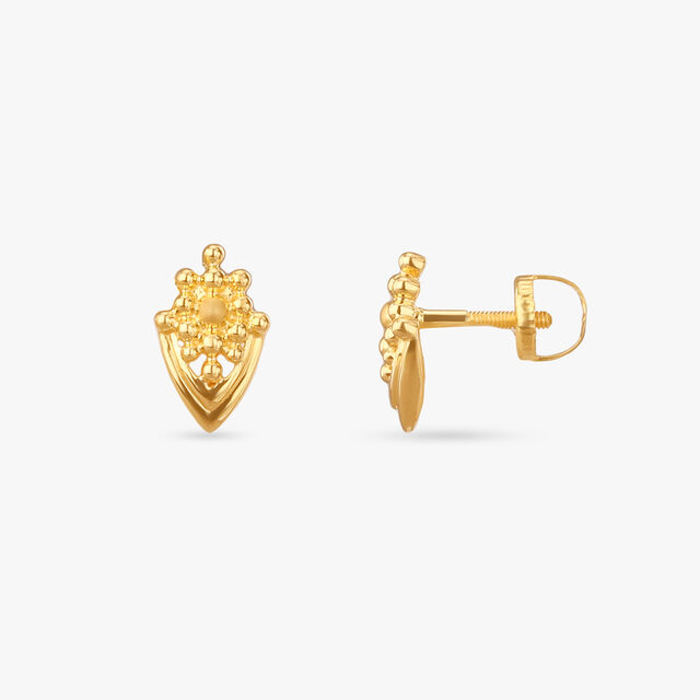 Tiny Heritage Gold Stud Earrings for Kids 2
