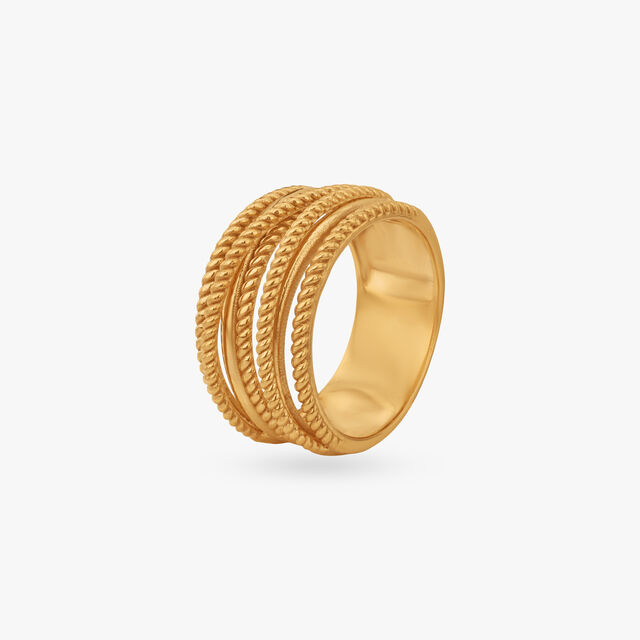 Rope Crest Gold Ring