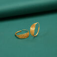 Contemporary Leafy Hoop Earrings 