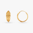 Contemporary Leafy Hoop Earrings 3