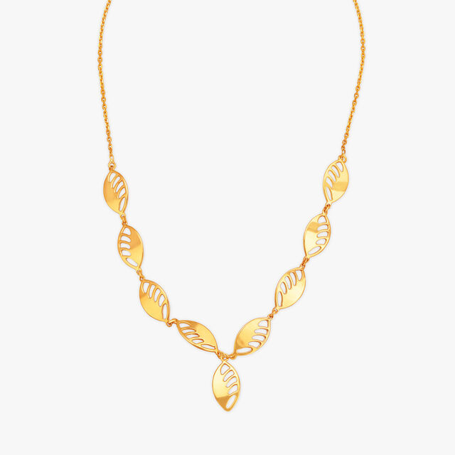 Modern Leaflet Gold Necklace Set 2