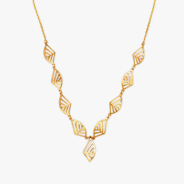 Geometric Gleam Gold Necklace Set 2