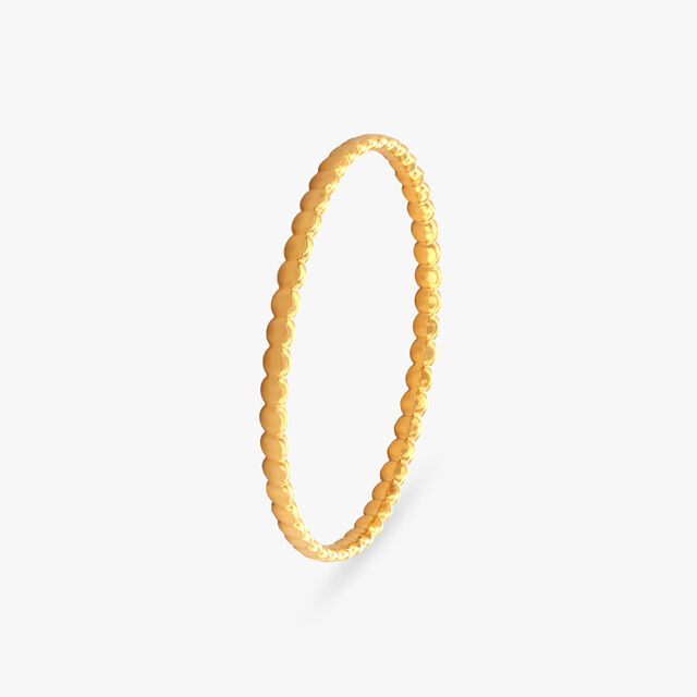 Radiant Beaded Gold Bangles